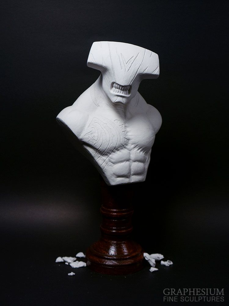 Handmade stone Faceless Void (Dota 2) sculpture / statue / figure by Robin, Graphesium Fine Sculptures (@gsculpt)