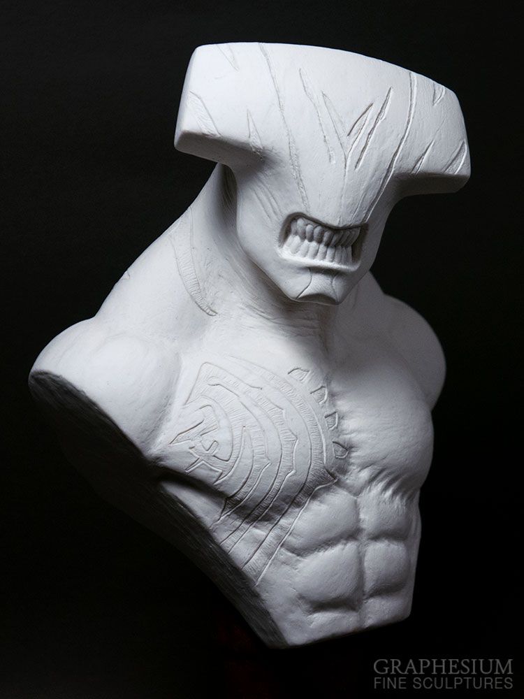 Handmade stone Faceless Void (Dota 2) sculpture / statue / figure by Robin, Graphesium Fine Sculptures (@gsculpt)